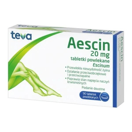 Aescin, tabletki polwekane, 90 sztuk