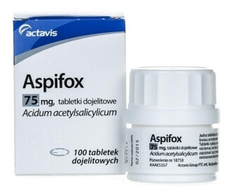 Aspifox, 75 mg, 100 tabletek dojelitowych