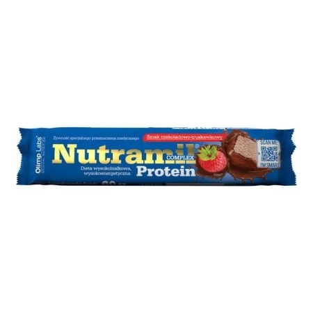 Baton Olimp Nutramil Diabetic, 60g smak czekoladowo-truskawkowy