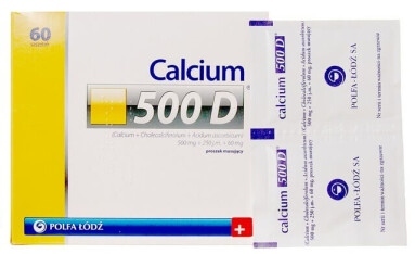 Calcium 500 D, 60 saszetek