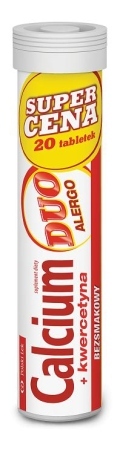 Calcium Duo Alergo 300Mg + Kwercetyna 50% Gratis, 20 tabletek