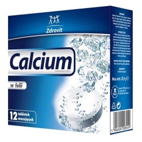 Calcium w folii, 12 tabletek musujących