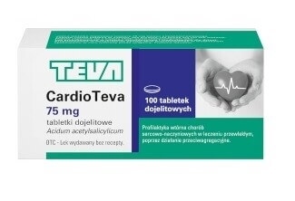 Cardioteva 75 mg, 56 tabletek dojelitowych