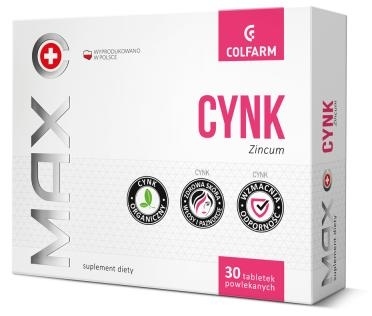 Cynk MAX, 10mg, 30 tabletek
