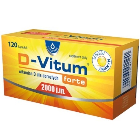 D-Vitum Forte 2000 J.m., 120 kapsułek
