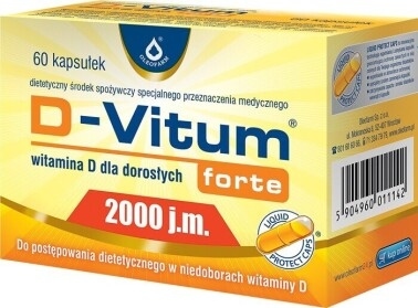D-Vitum Forte 2000 J.m., 60 kapsułek