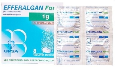 Efferalgan Forte Folia 1000 mg, 8 tabletek musujących