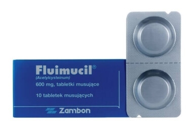 Fluimucil, tabletki musujące, 600mg, 10 szt.
