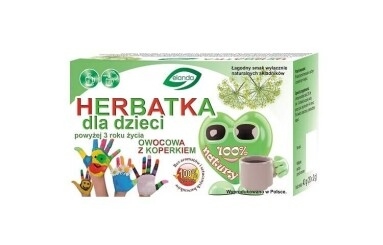 Herbatka dla dzieci owocowa z koperkiem 2g, 20 saszetek