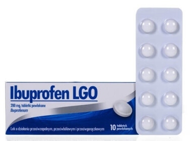 Ibuprofen Lgo, 200mg, 10 tabletek powlekanych