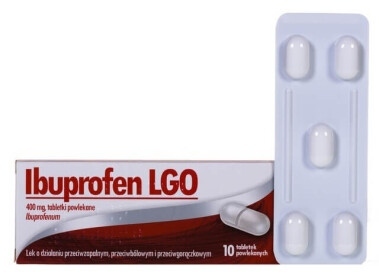 Ibuprofen Lgo, 400mg, 10 tabletek powlekanych