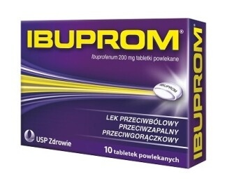 Ibuprom, 200 mg, 10 tabletek