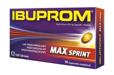 Ibuprom Max Sprint, 400mg, 10 kapsułek