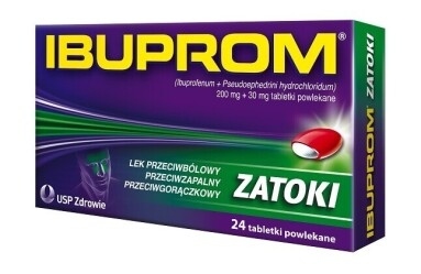 Ibuprom Zatoki, 24 tabletki powlekane