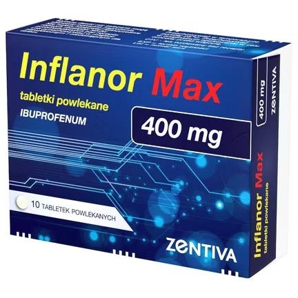 Inflanor Max 400 mg, 10 tabletek powlekanych