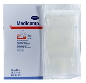 Kompresy jałowe Medicomp 10 cm x 20 cm  25 szt