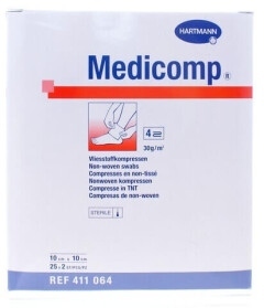 Kompresy Medicomp Jałowe 10x10 cm 25x2 szt