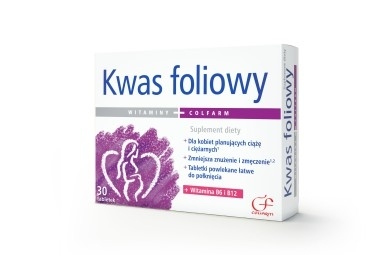 Kwas Foliowy, 400 mcg, tabletki, 30 szt.