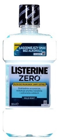Listerine Zero Mild Mint plyn do płukania jamy ustnej, 500 ml