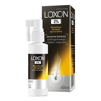 Loxon 2%, płyn przeciw łysieniu na skórę, 60 ml