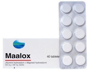 Maalox, (400mg + 400 mg), tabletki, 40 szt.