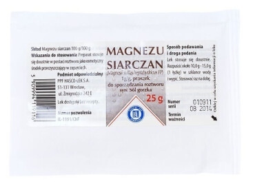 Magnesium Sulfuricum sól gorzka, 25 g