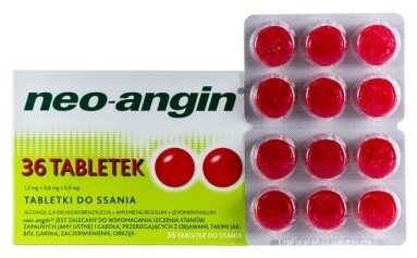 Neo-Angin z cukrem, 36 tabletek do ssania