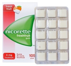 Nicorette Freshfruit Gum, gumy, 4 mg, 105 szt.