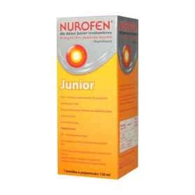 Nurofen Junior dla dzieci o smaku truskawkowym (import równoleły), 150 ml
