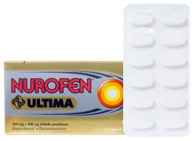Nurofen Ultima, 200mg+500mg, tabletki powlekane, 12 szt.