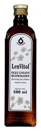 Olej lniany budwigowy Lenvitol, 500 ml