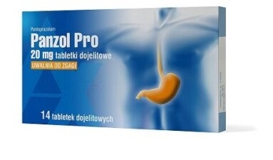 Panzol Pro, 20 mg, 14 tabletek dojelitowych