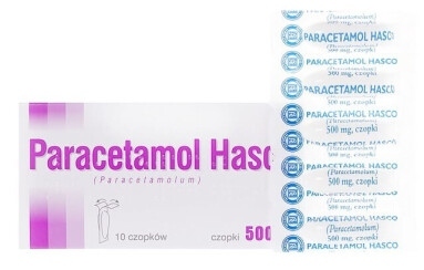 Paracetamol Hasco, czopki, 500mg, 10 szt.