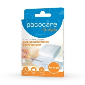 PASOCARE CLASIC PLUS hipoalergiczny plaster tkaninowy z opatrunkiem 1m x 6 cm