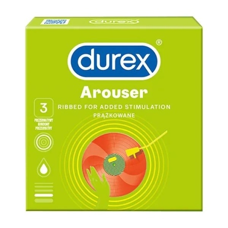Prezerwatywy Durex Arouser, 3 szt, prążkowane