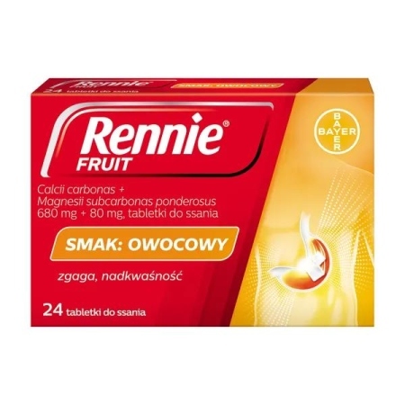 Rennie Fruit, tabletki, 24 szt.