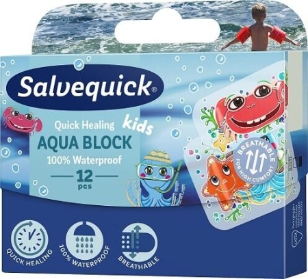 Salvequick Aqua Block Kids 12 plastrów