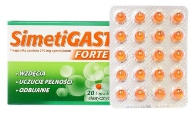 Simetigast Forte, kaspułki elastyczne, 0,24 g, 20 szt.