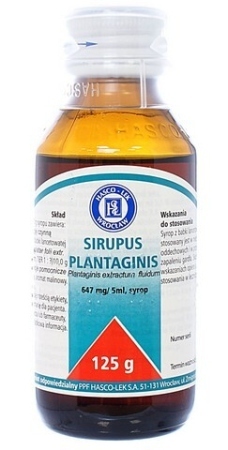 Sirupus Plantaginis, syrop z babki lancetowatej, 125 g
