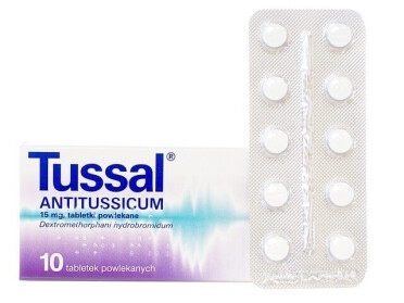 Tussal Antitussicum, tabletki powlekane, 15 mg, 10 szt.