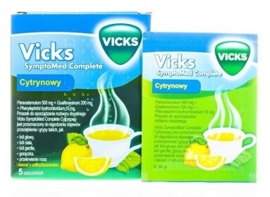 Vicks Symptomed Complete Cytrynowy, 5 saszetek