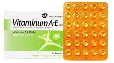 Vitaminum A+E Gsk, 2500+50 jm, kapsułki, 30 szt.