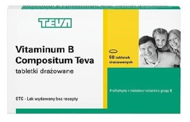 Vitaminum B Compositium Teva, drażetki, 50 szt.