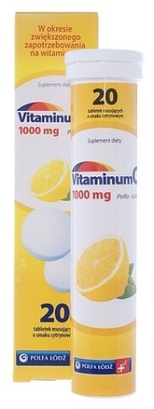 Vitaminum C 1000 Mg Polfa-Lódź, 20 tabletek musujących