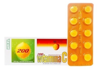 Witamina C Monovitan 200 mg, 50 drażetek