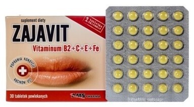 Zajavit (Vitaminum  B2+C+E+Fe), tabletki powlekane, 30 szt.